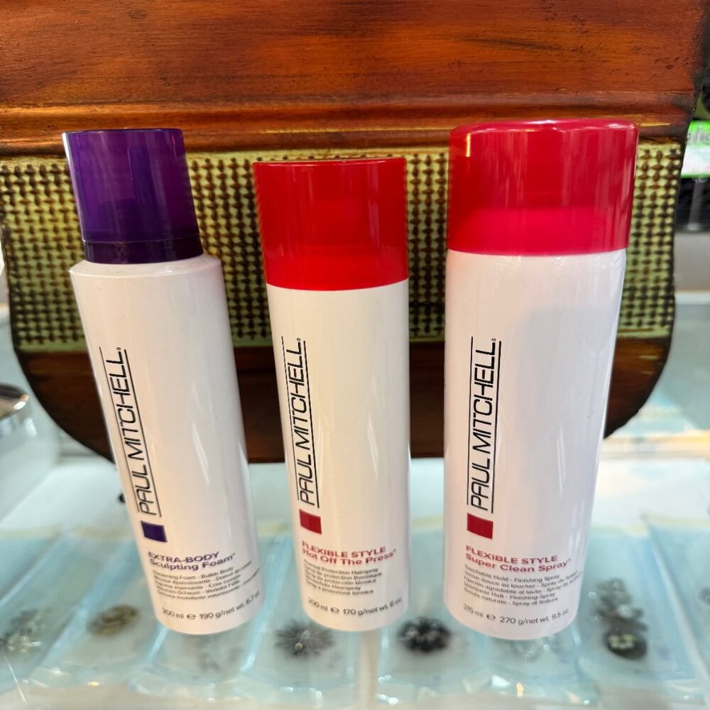 Lot of 3 Paul Mitchell Volume & Heat Protect Styling Kit